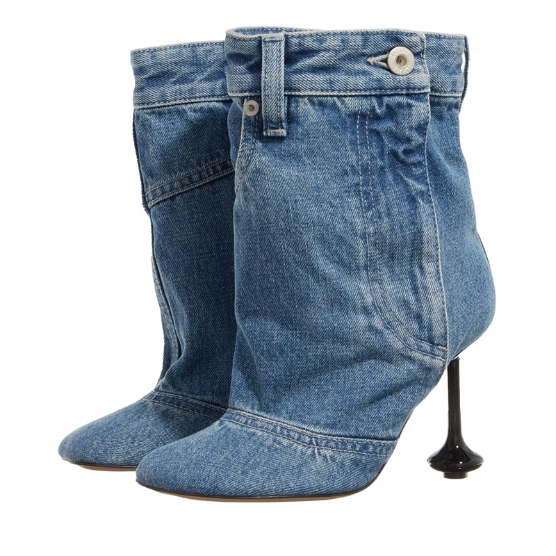 Loewe Bootsschuhe Toy Panta Ankle Boot Washed Denim