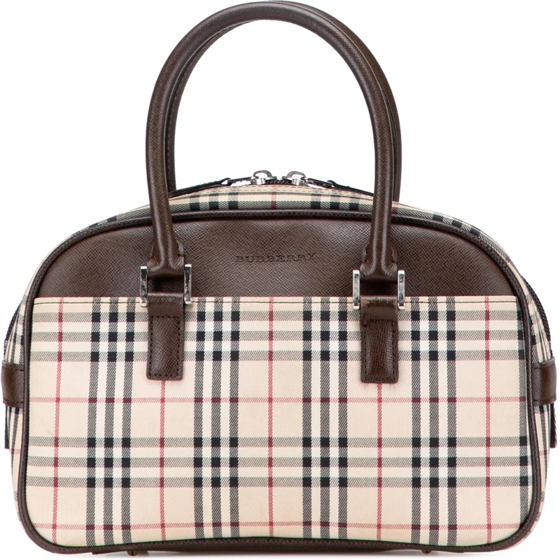 Burberry Fourre-tout House Check Canvas Handbag braun