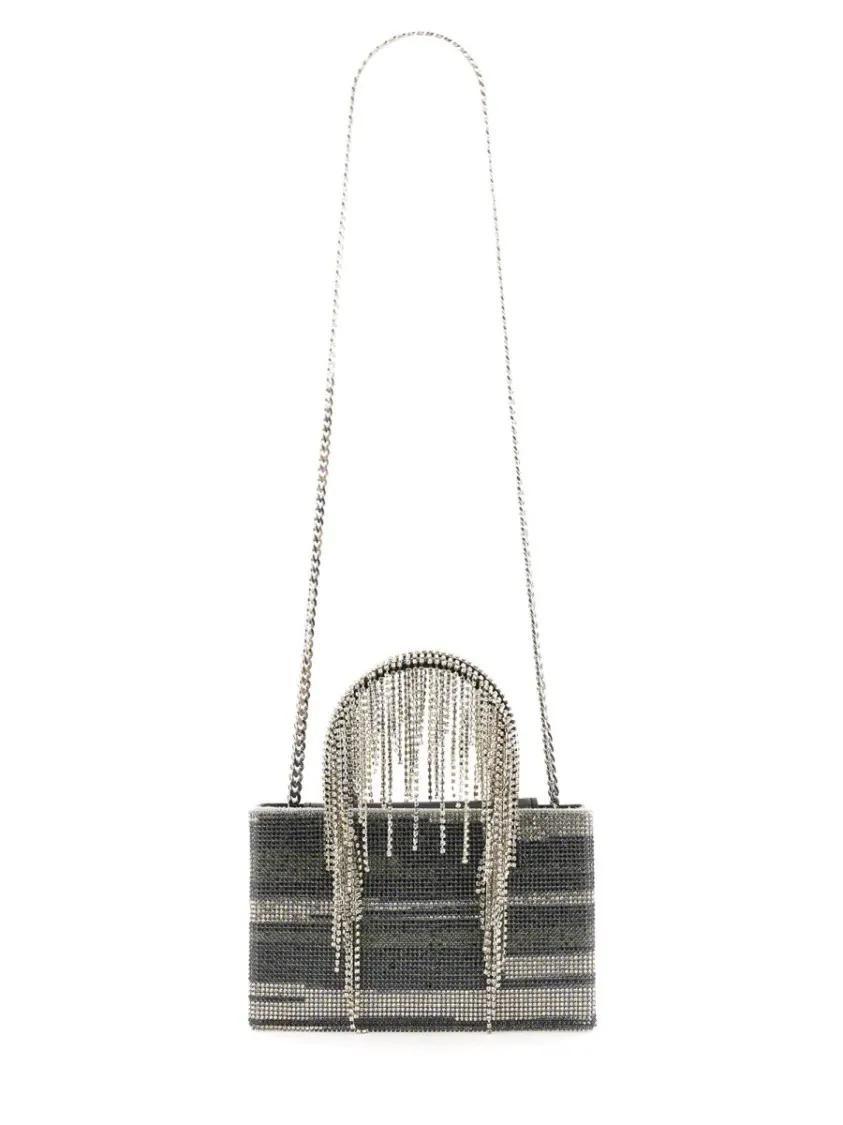 Kara Hobo bags Structured Bag Embellished With Cascading Crystals in meerkleurig