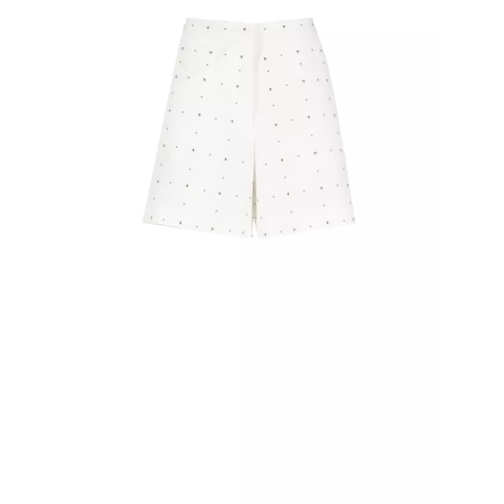 Fabiana Filippi Cotton Bermuda Shorts With Studs White 