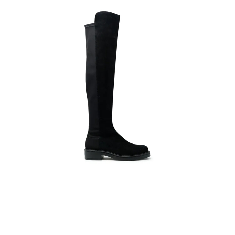 Stuart Weitzman Laarzen Sm395 Black Suede 5050 Celia Boots Black