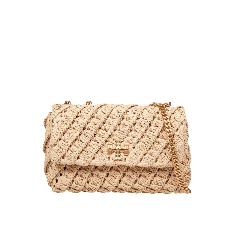 Tory Burch Schultertasche Kira Woven Small Convertible Shoulder Bag Neutrals
