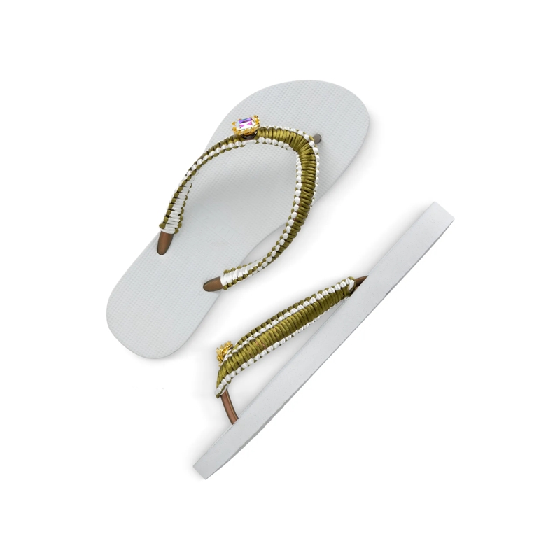 UZURII Flip Flops flip flop Green Macrame Switch weiss(Image 9)