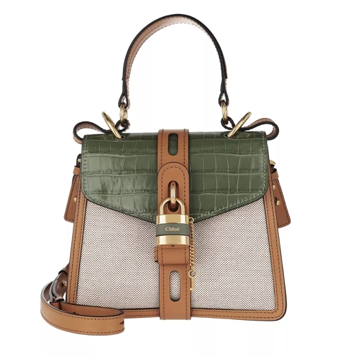 Chloé Aby Shoulder Bag Leather Misty Forest Borsa a tracolla