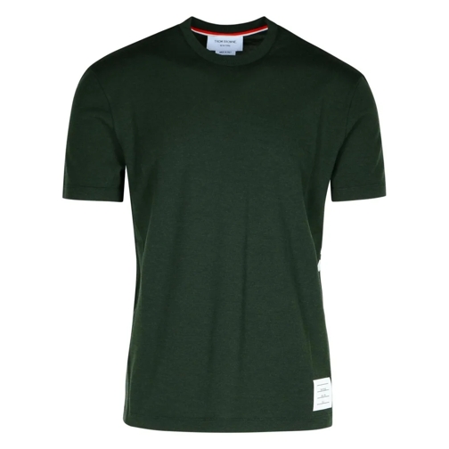 Thom Browne Green Wool T-Shirt Green Magliette