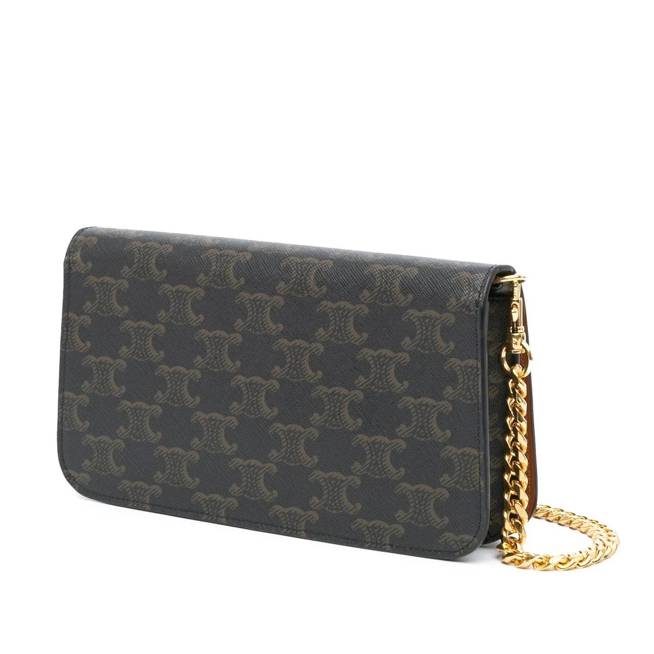 Thumbnail - Celine Hobo Bags - Triomphe Coated Canvas Triomphe Multi Pochette Sat - Gr. unisize - in Braun - für Damen