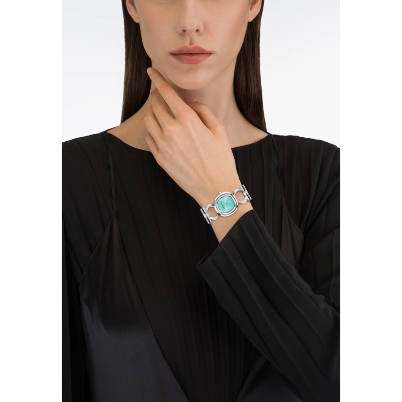 Salvatore Ferragamo Quarzuhr Quarz-Analoguhr Double Gancini silber(Image 3)