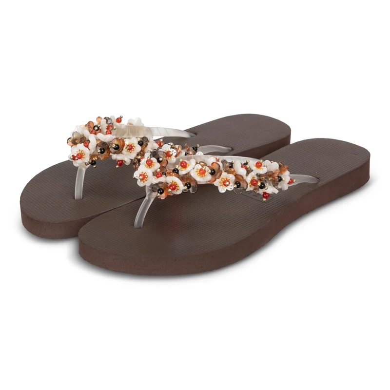 UZURII Flip Flops flip flop Tulum Bloom Coffee mocca(Image 19)