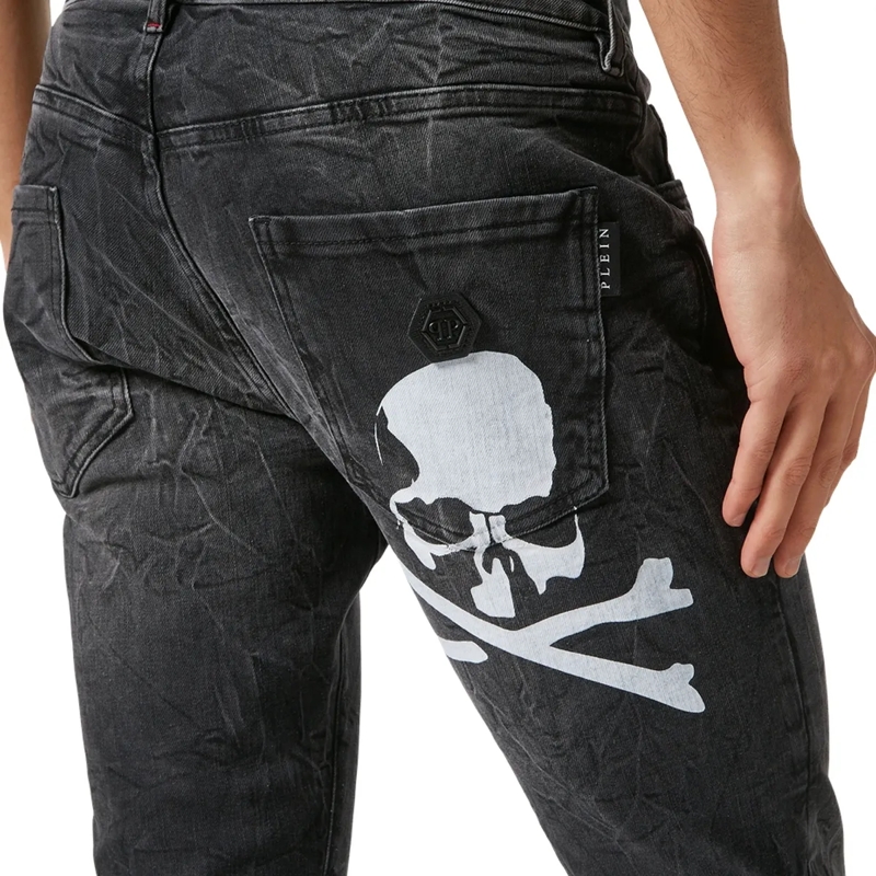 Philipp Plein Jeans mit geradem Bein Jeans Regular Fit Skull grau(Image 2)