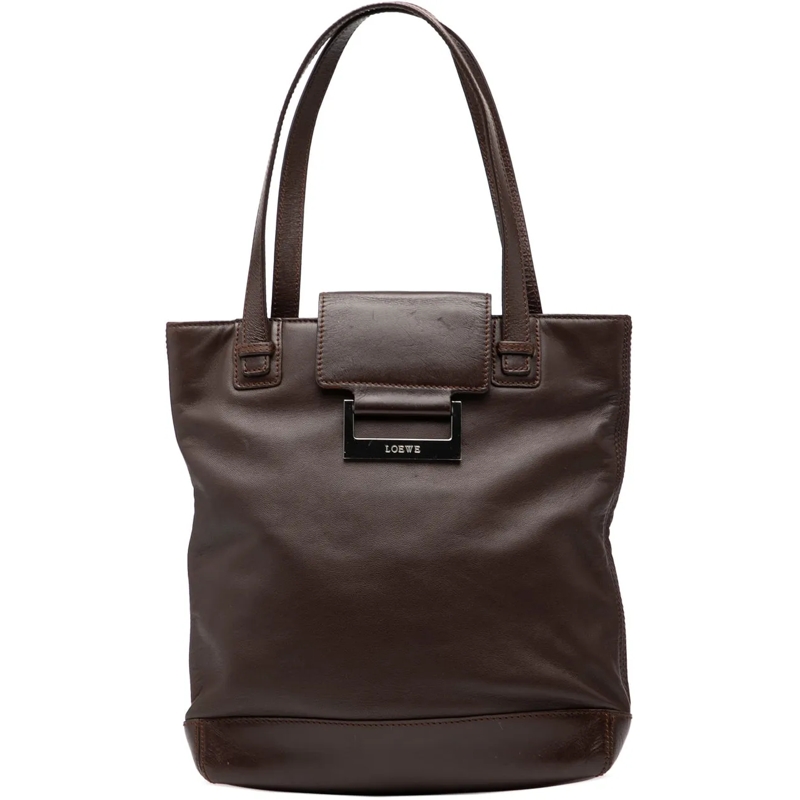 Loewe Shopper Leather Tote braun