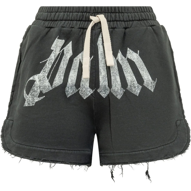 Palm Angels Shorts Shorts Jogger con Coulisse e Stampa dunkelgrau