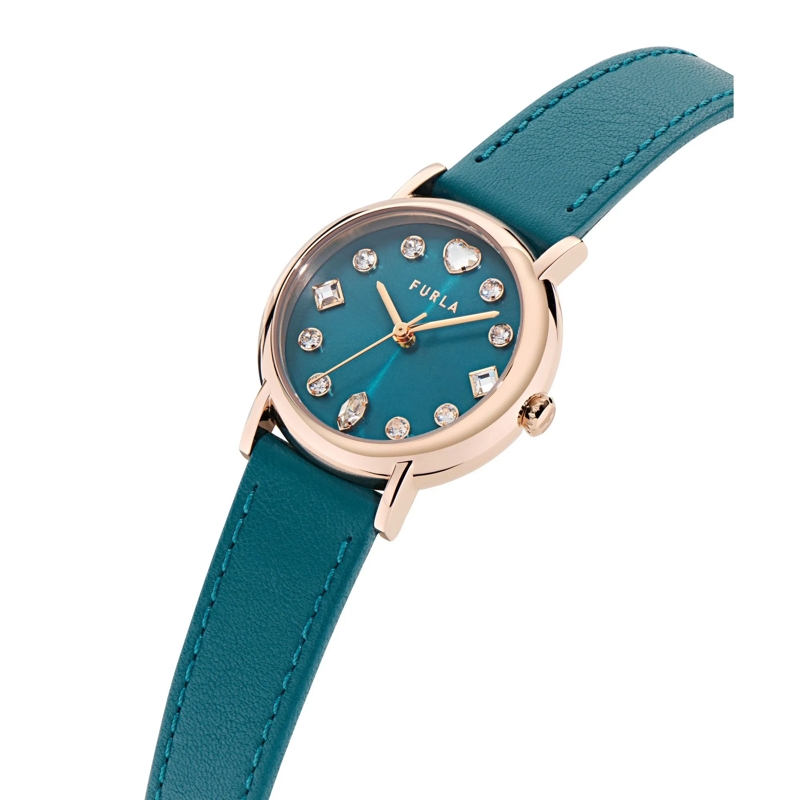 Furla Quarzuhr Quarz-Analoguhr Furla Easy Shape blau(Image 5)