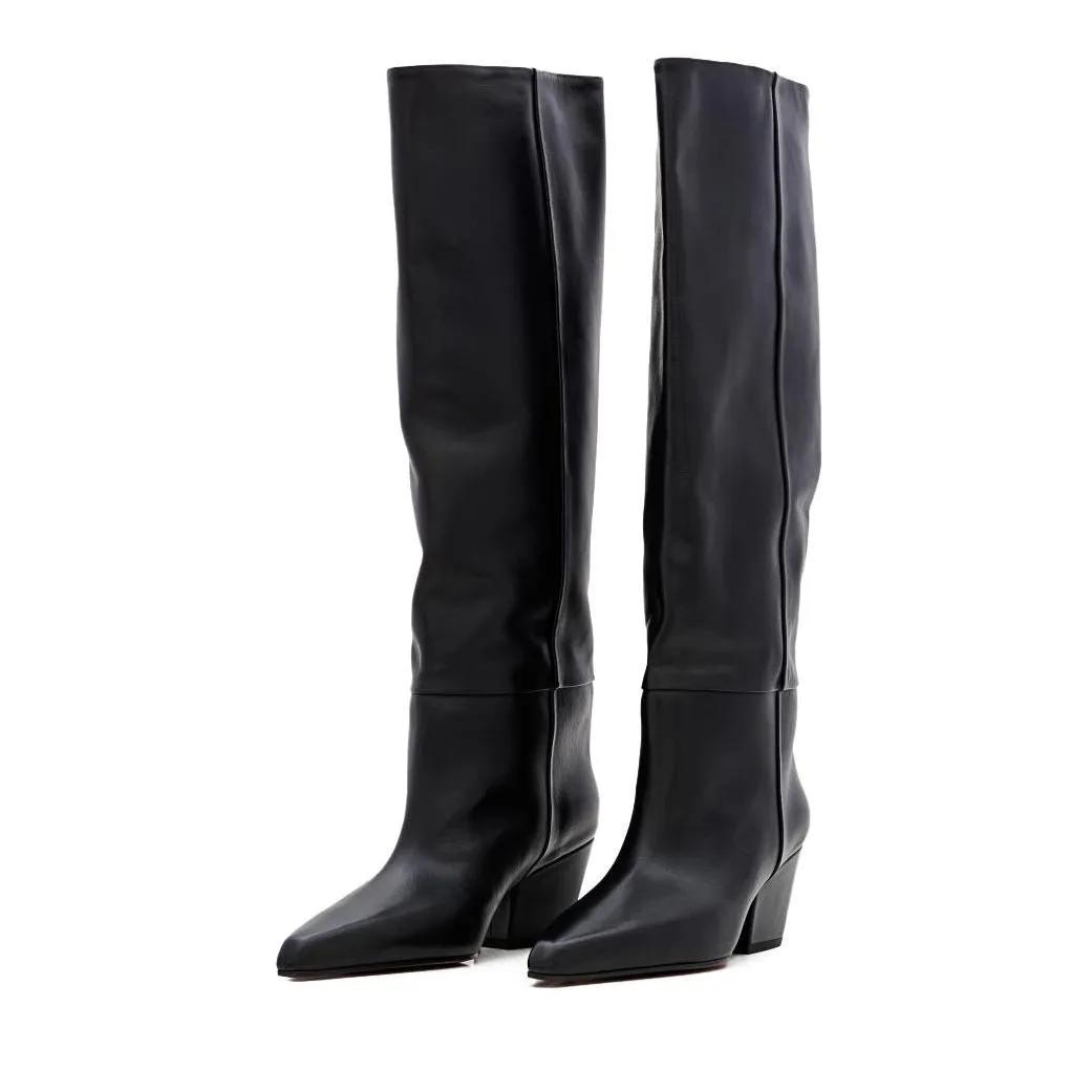 Paris Texas Stiefel - Jane Leather Boots - Gr. 37,5 (EU) - in Schwarz - für Damen