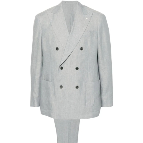 Luigi Bianchi Combinaties van pakken Timberwolf Grey Dress Suit Grey