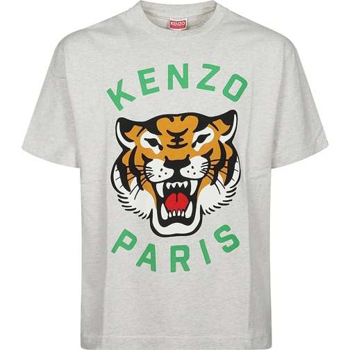 Kenzo T-Shirts Lucky Tiger Oversize T-shirt Grey grau