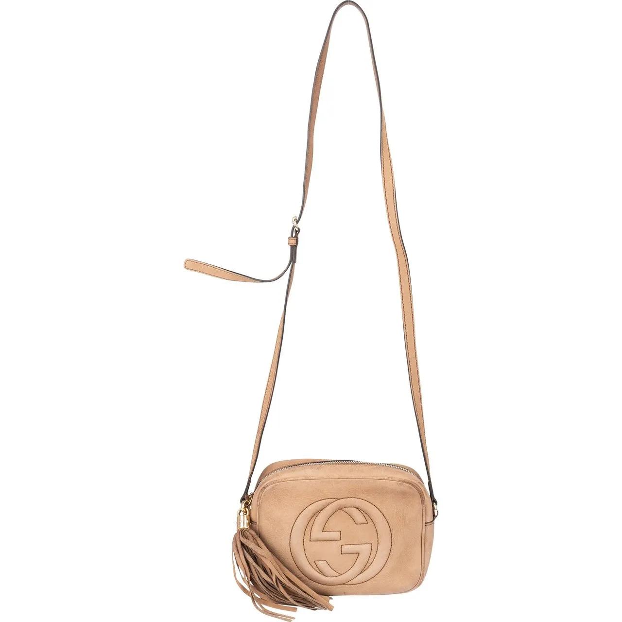 Thumbnail - Gucci Crossbody Bags - Gucci Suede GG Soho Crossbody Bag - Gr. unisize - in Braun - für Damen