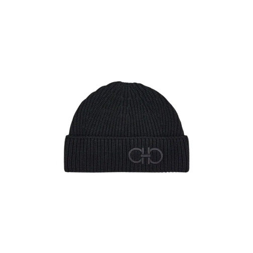 Salvatore Ferragamo Hut Wool Beanie Black