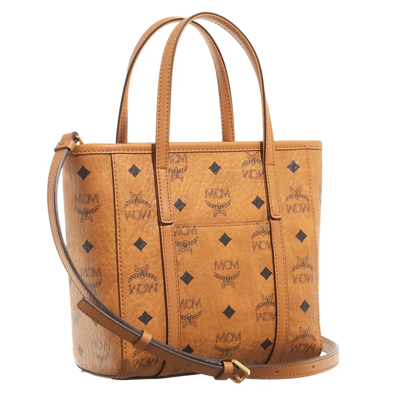 MCM Tote Mcm Toni Vi Shopper Mni Co Cognac(Image 4)