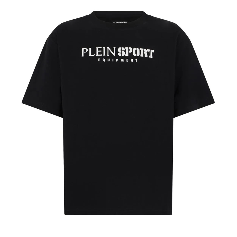 Plein Sport T-Shirt Round Neck T-Shirt Reflective Scratch schwarz