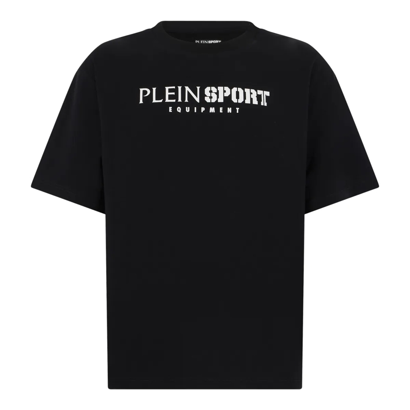 Plein Sport T-Shirt Round Neck T-Shirt Reflective Scratch schwarz