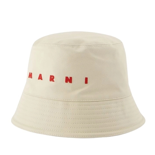 Marni Chapeau Bucket Hat - Cotton - Ivory Neutrals