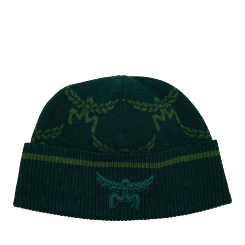 MCM Mcm l Knitted Hat G0 Forest Green Wool Hat