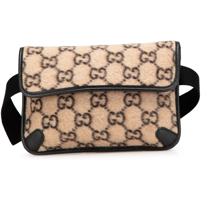 Gucci Sac de ceinture GG Wool Slim Belt Bag braun