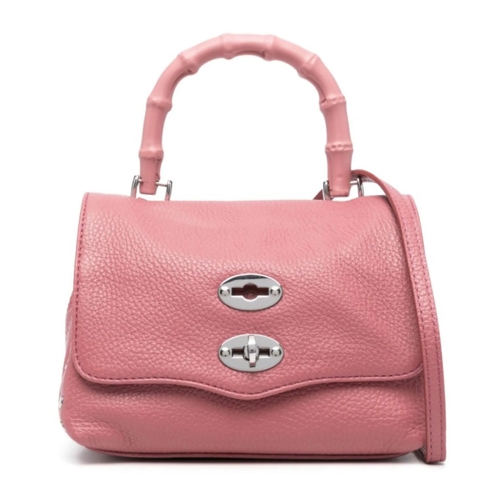 Zanellato Schultertasche Dark Pink Leather Handbag Pink