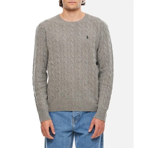 Polo Ralph Lauren Cable Knit Wool Cashmere Jumper Grey Tröja