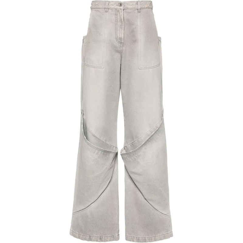 The Attico Boyfriend-Jeans Jeans Grey grau