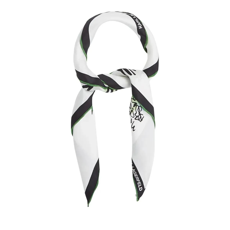 Karl Lagerfeld Wollschal SIGNATURE VILLA DE VIGIE Schal weiss