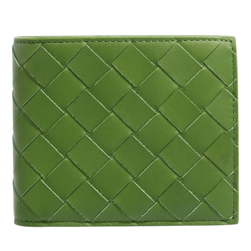 Bottega Veneta Woven Wallet Leather Avacado Bi-Fold Portemonnee