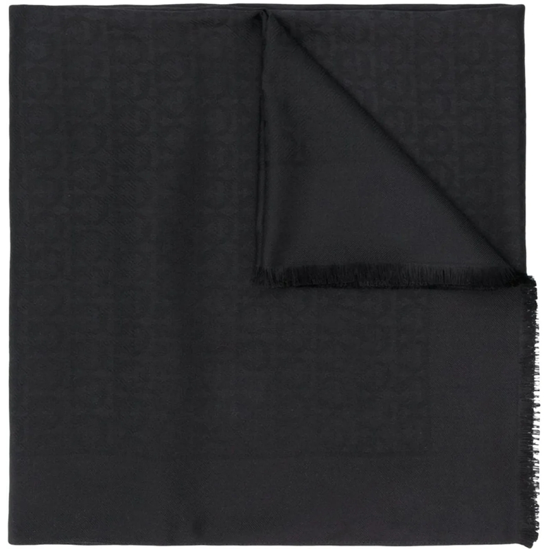 Salvatore Ferragamo Wollschal Scarfs Black schwarz