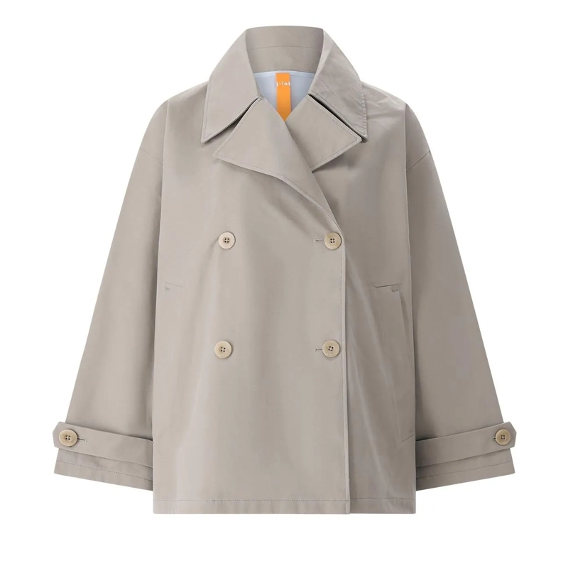 G-Lab Trenchcoat Kurzer Trenchcoat Smoke grau