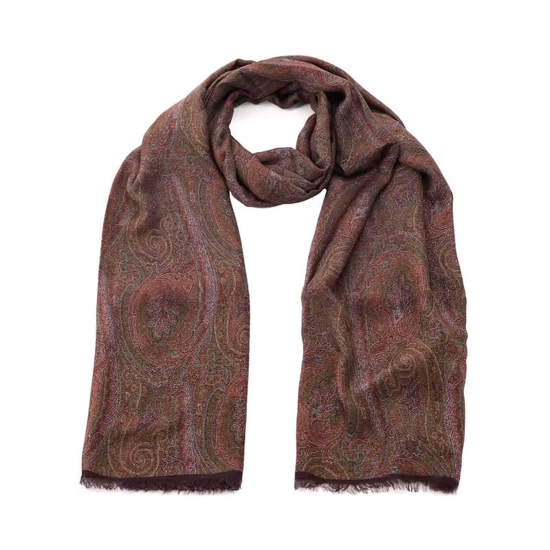 Etro  Schal mit Paisley-Muster braun