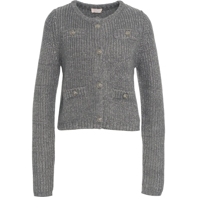LIU JO  Lurex cardigan grau