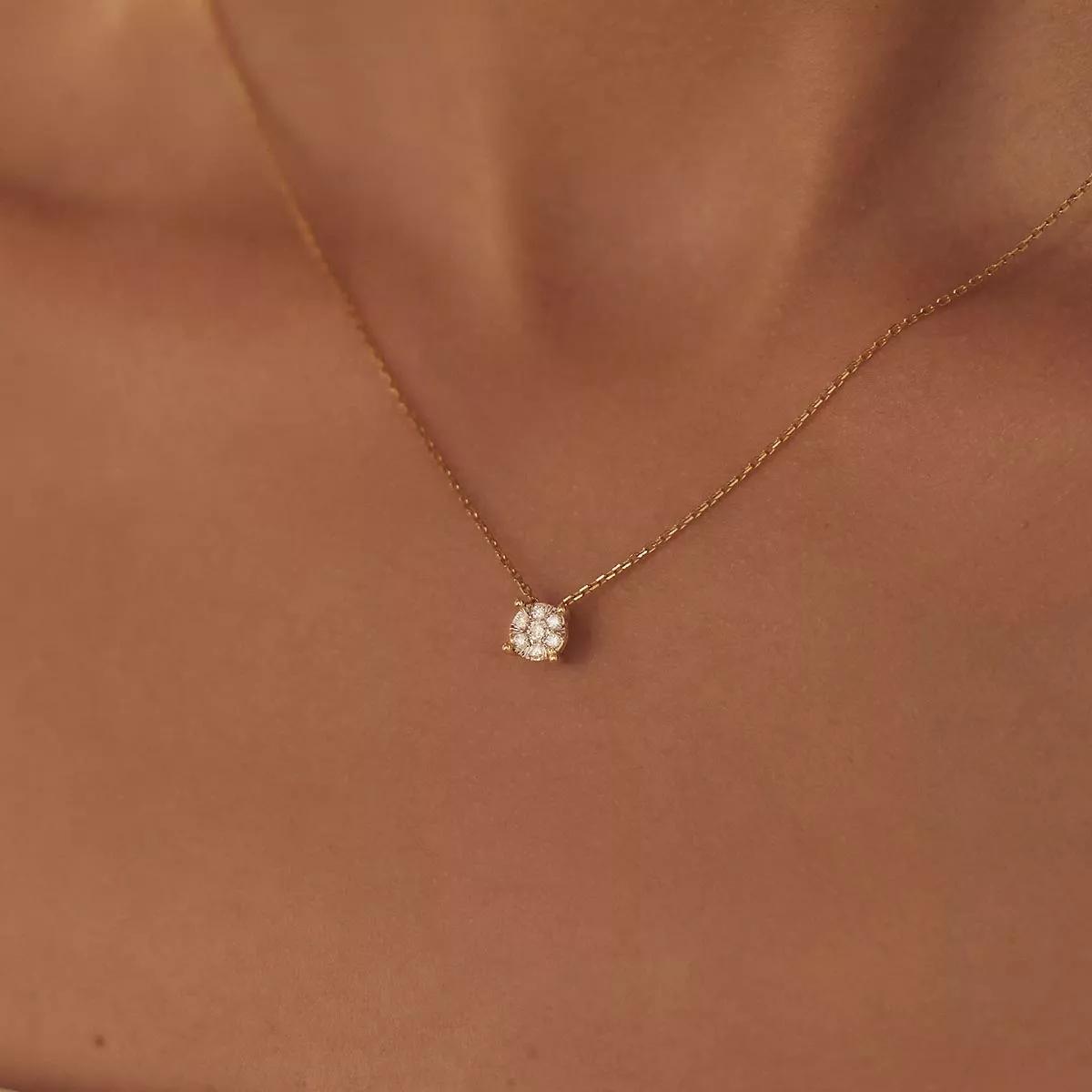 Thumbnail - Isabel Bernard Halskette - De la Paix Hanaé 14 karat necklace  diamond 0.14 - Gr. unisize - in Gold - für Damen