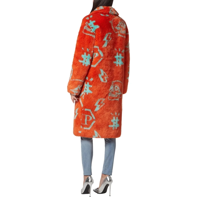 Philipp Plein Wintermantel Mantel Monogram orange(Image 2)