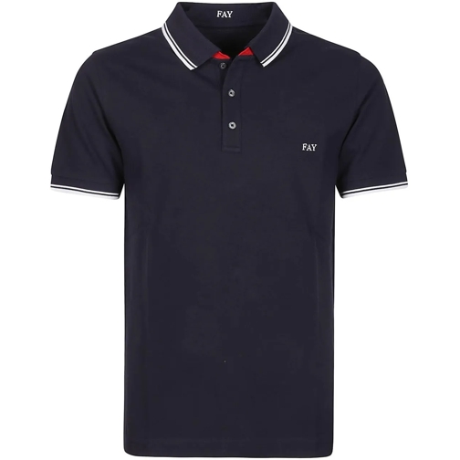 Fay Polo shirt Piquet Double Collar Polo Shirt Blue blau