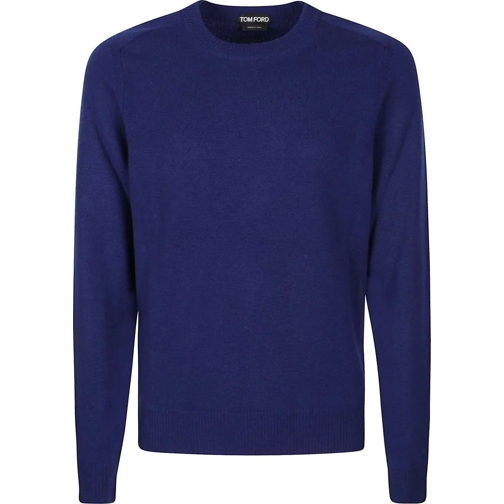 Tom Ford  Cashmere Saddle Sweater Blue blau