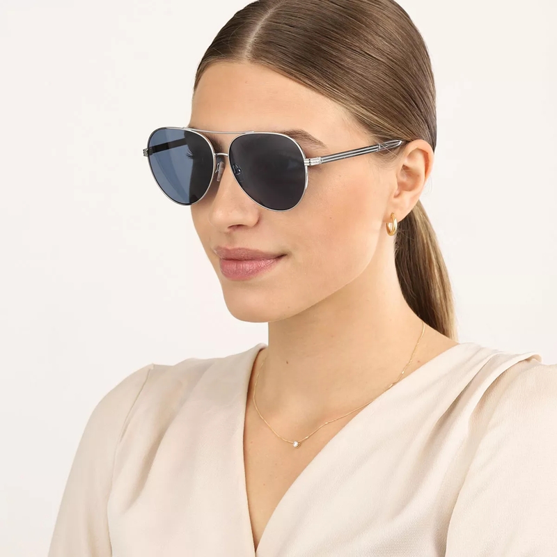 Tory Burch Sonnenbrille 0TY6078 316180 Woman Sunglasses Classic Silver(Image 2)
