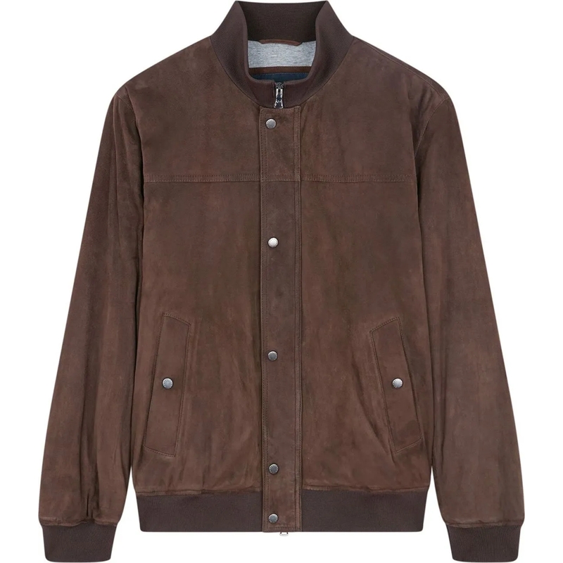 Paul & Shark Veste en cuir Lederen jas braun