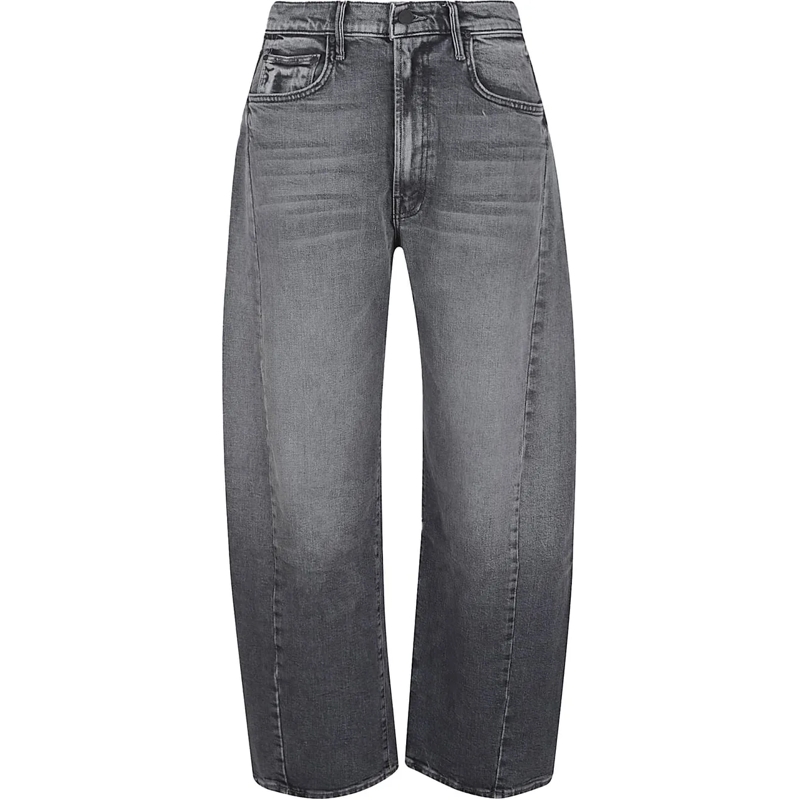 Mother Jeans skinny The Half Pipe Flood Jeans Grey grau