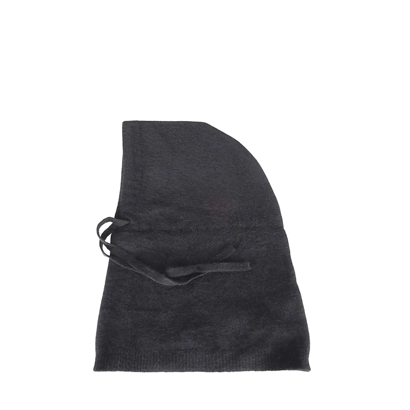 P.A.R.O.S.H. Écharpe légère Oversized Black Hood With Drawstring Black