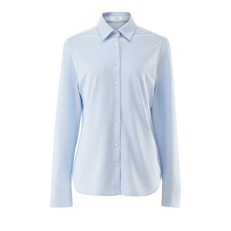 VAN LAACK Bluse Bluse Modern Fit Streifen blau