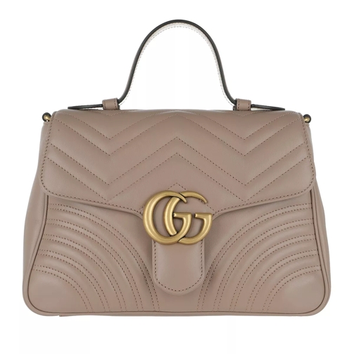 Gucci GG Marmont Small Top Handle Bag Taupe Crossbody Bag