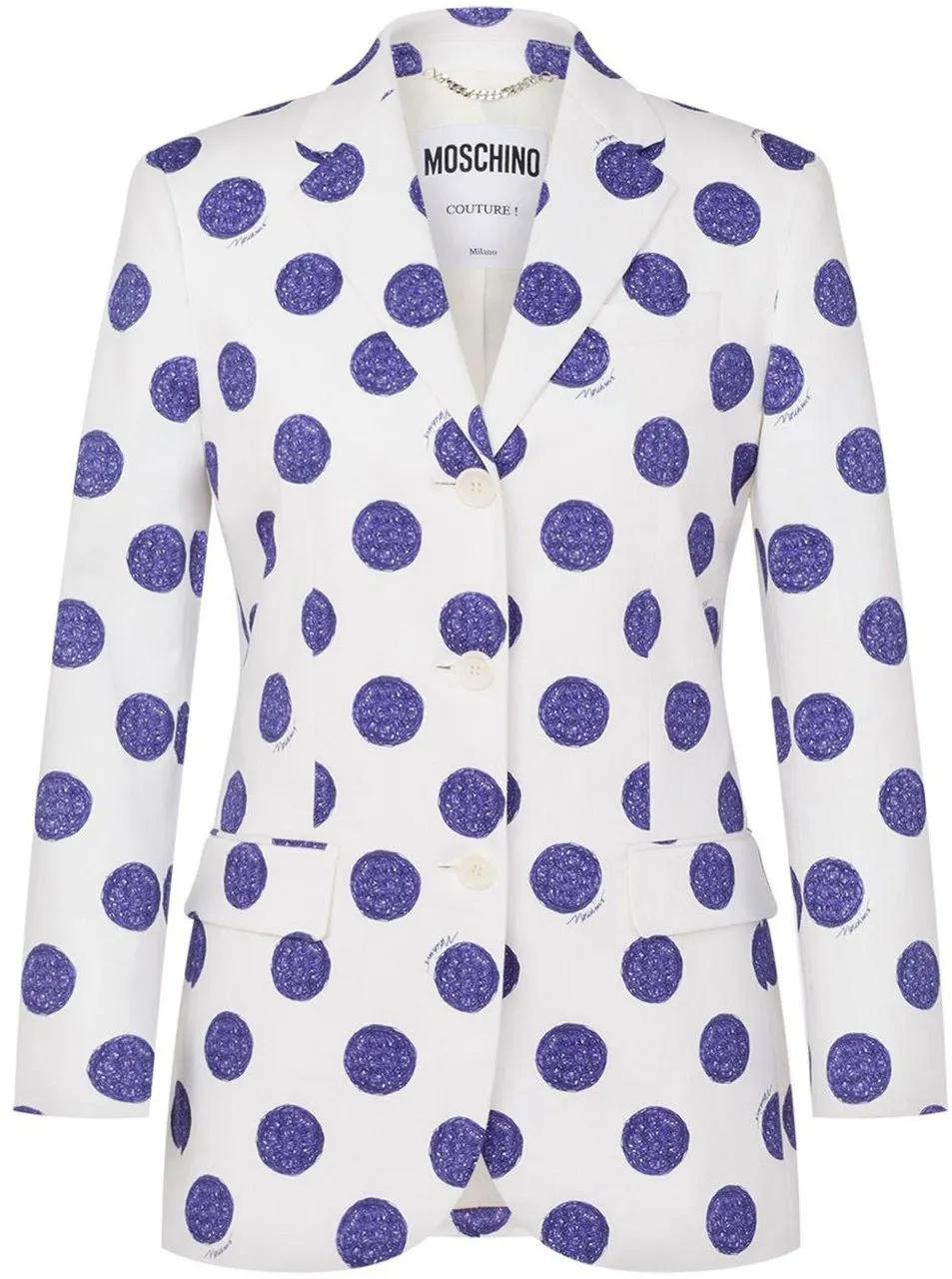 Thumbnail - Moschino - Jackets Multi White - Größe 42 - weiß
