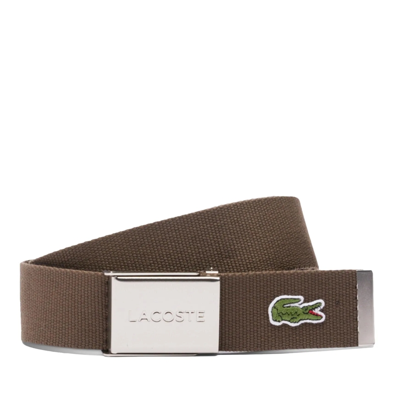 Lacoste Gürtel Lacoste LACOSTE Herren Gürtel aus Stoff - schönes  braun