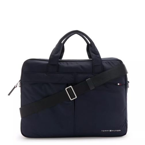 Tommy Hilfiger Sacoche pour ordinateur portable Tommy Hilfiger Signature herren AM0AM12215DW6 Blau