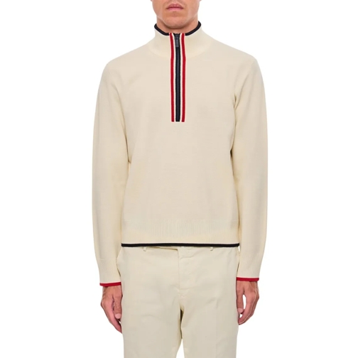 Thom Browne Pullover Half Zip Pullover White